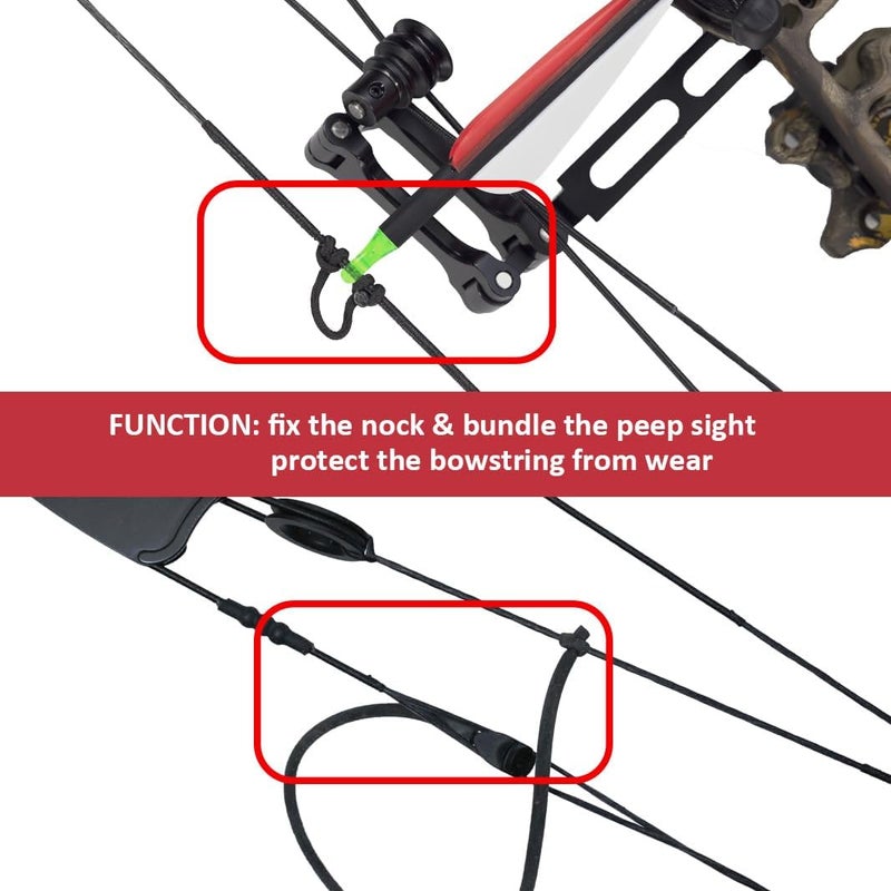 Luoyer Archery Bowstring Serving Thread and Bowstring Serving Jig Set Archery Nylon String Maintenance Accessories for Tying Peep Sight for Compound Bow Recurve Bow Black - Image 5